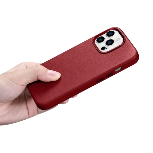 Kup Case iCarer Case Leder MagSafe Apple iPhone 14 Pro Max rot - ICR357 - {ean13} - Sklep Home Screen