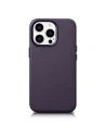 Case iCarer Case Leder MagSafe Apple iPhone 14 Pro Max dunkelviolett
