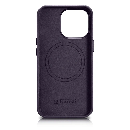 Kup Case iCarer Case Leder MagSafe Apple iPhone 14 Pro Max dunkelviolett - ICR358 - {ean13} - Sklep Home Screen