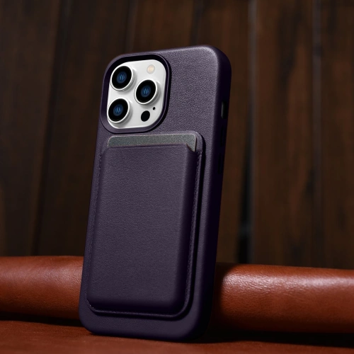 Kup Case iCarer Case Leder MagSafe Apple iPhone 14 Pro Max dunkelviolett - ICR358 - {ean13} - Sklep Home Screen