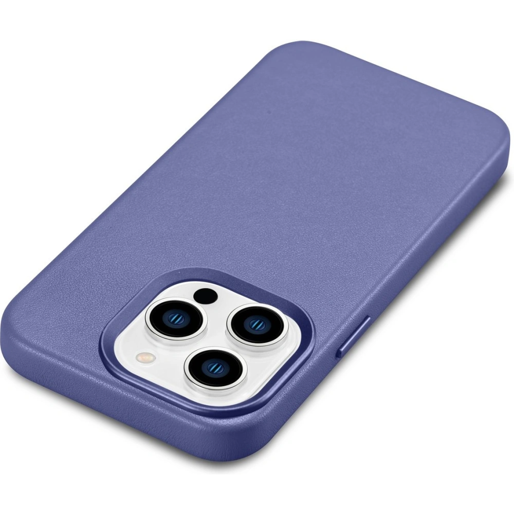 Etui iCarer Case Leather MagSafe Apple iPhone 14 Pro Max jasnofioletowy