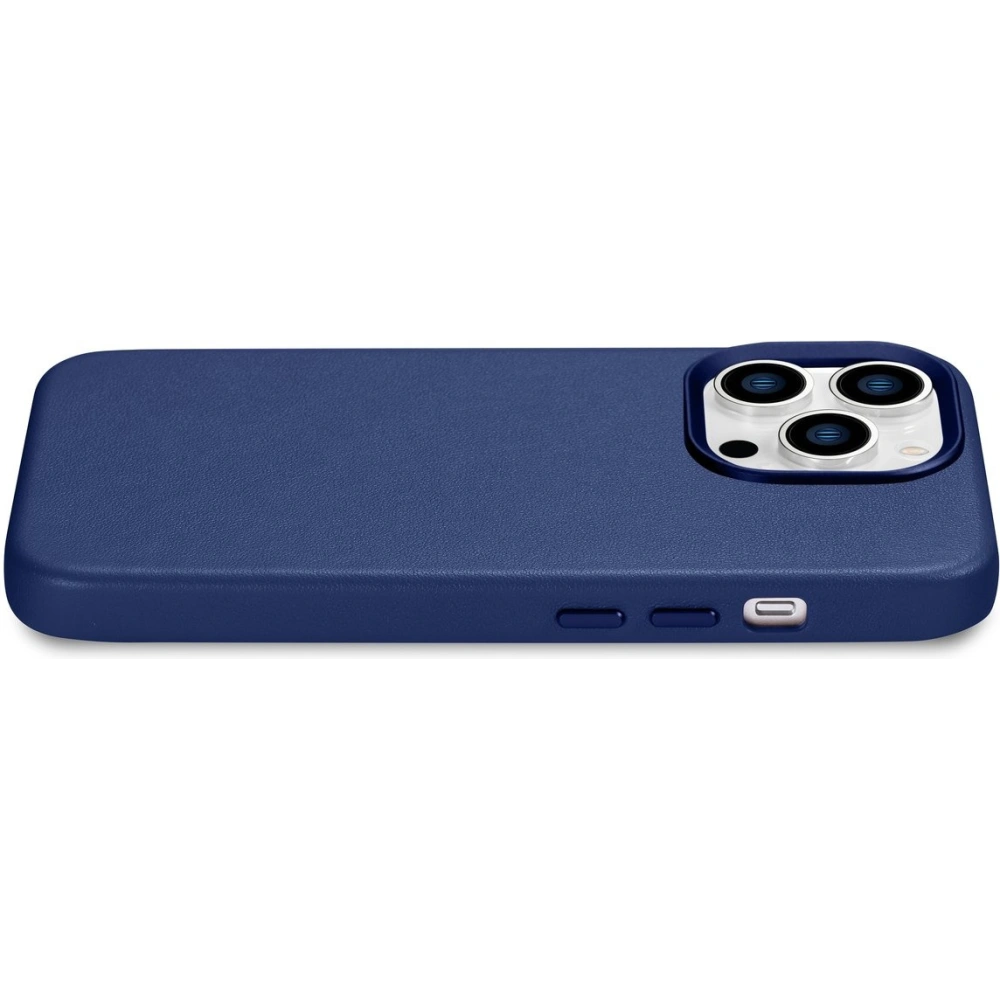 Etui iCarer Case Leather MagSafe Apple iPhone 14 Pro Max niebieski
