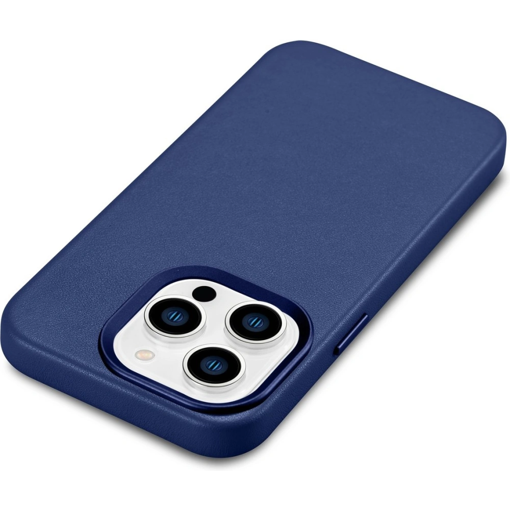 Etui iCarer Case Leather MagSafe Apple iPhone 14 Pro Max niebieski