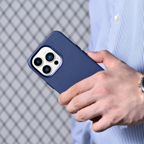 Kup Case iCarer Case Leder MagSafe Apple iPhone 14 Pro Max blau - ICR360 - {ean13} - Sklep Home Screen