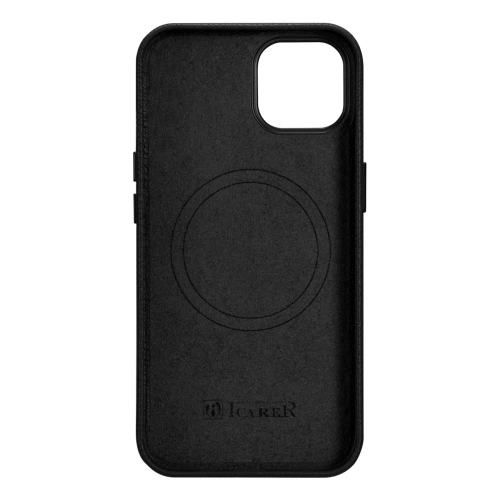 Kup Case iCarer Litchi Premium Leder MagSafe Apple iPhone 14 schwarz - ICR361 - {ean13} - Sklep Home Screen