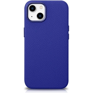 Kup Etui iCarer Litchi Premium Leather MagSafe Apple iPhone 14 tmavě modrý - ICR362 - {ean13} - Sklep Home Screen