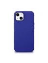 Husă iCarer Litchi Premium Leather MagSafe Apple iPhone 14 albastru închis