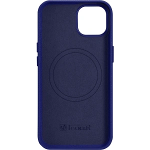 Kup Etui iCarer Litchi Premium Leather MagSafe Apple iPhone 14 tmavě modrý - ICR362 - {ean13} - Sklep Home Screen