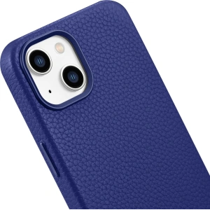 Kup Etui iCarer Litchi Premium Leather MagSafe Apple iPhone 14 tmavě modrý - ICR362 - {ean13} - Sklep Home Screen