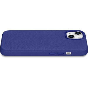 Kup Etui iCarer Litchi Premium Leather MagSafe Apple iPhone 14 tmavě modrý - ICR362 - {ean13} - Sklep Home Screen