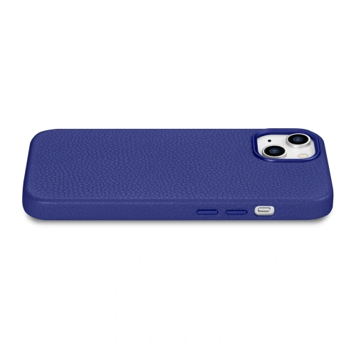 Kup Etui iCarer Litchi Premium Leather MagSafe Apple iPhone 14 ciemnoniebieski - ICR362 - {ean13} - Sklep Home Screen