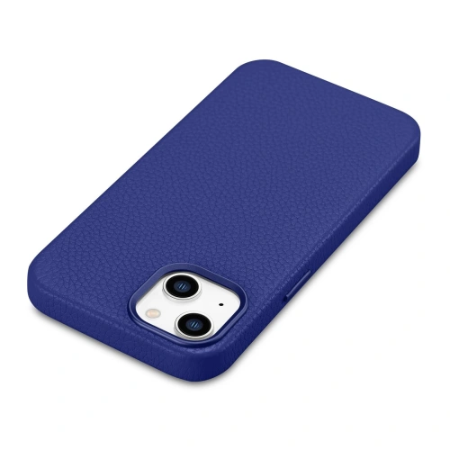 Kup Husă iCarer Litchi Premium Leather MagSafe Apple iPhone 14 albastru închis - ICR362 - {ean13} - Sklep Home Screen