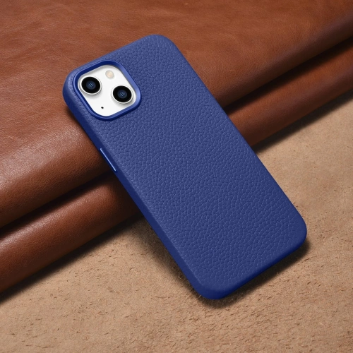 Kup Etui iCarer Litchi Premium Leather MagSafe Apple iPhone 14 sötétkék - ICR362 - {ean13} - Sklep Home Screen