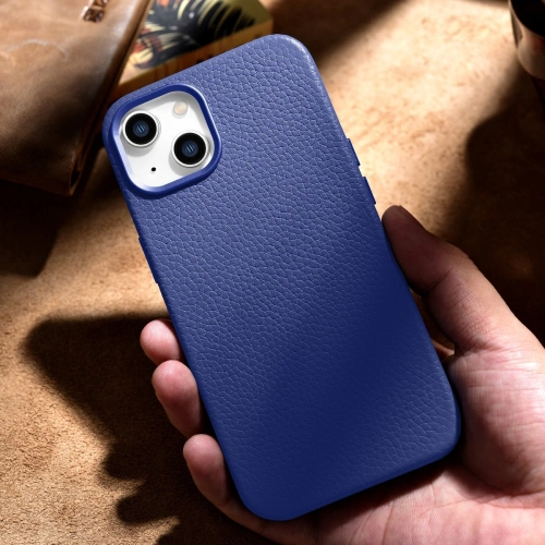 Kup Etui iCarer Litchi Premium Leather MagSafe Apple iPhone 14 sötétkék - ICR362 - {ean13} - Sklep Home Screen