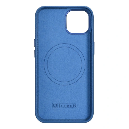 Kup Etui iCarer Litchi Premium Leather MagSafe Apple iPhone 14 világoskék - ICR363 - {ean13} - Sklep Home Screen