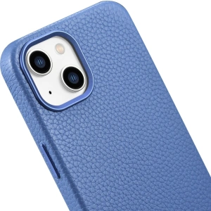 Kup Etui iCarer Litchi Premium Leather MagSafe Apple iPhone 14 světle modrý - ICR363 - {ean13} - Sklep Home Screen