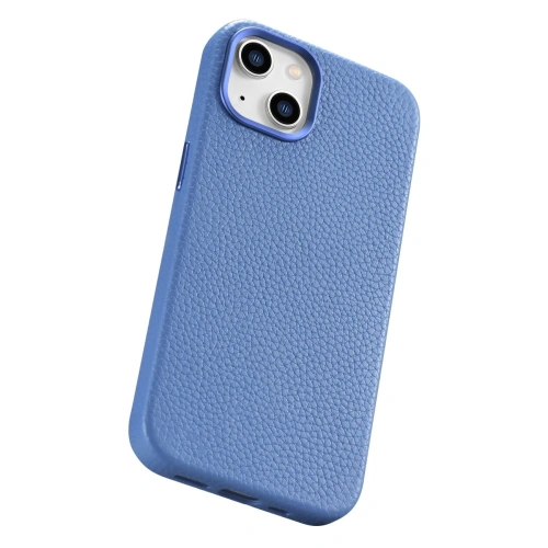 Kup Etui iCarer Litchi Premium Leather MagSafe Apple iPhone 14 világoskék - ICR363 - {ean13} - Sklep Home Screen