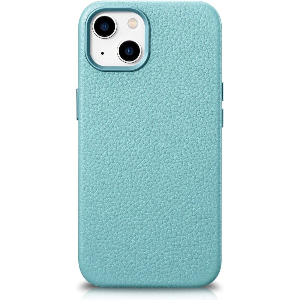 Etui iCarer Litchi Premium Leather MagSafe Apple iPhone 14 zielony