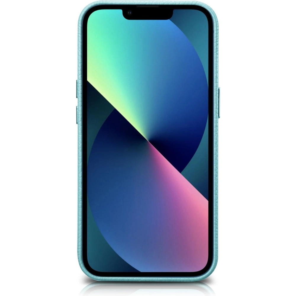 Etui iCarer Litchi Premium Leather MagSafe Apple iPhone 14 zielony