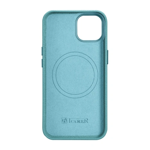 Kup Etui iCarer Litchi Premium Leather MagSafe Apple iPhone 14 zöld - ICR364 - {ean13} - Sklep Home Screen