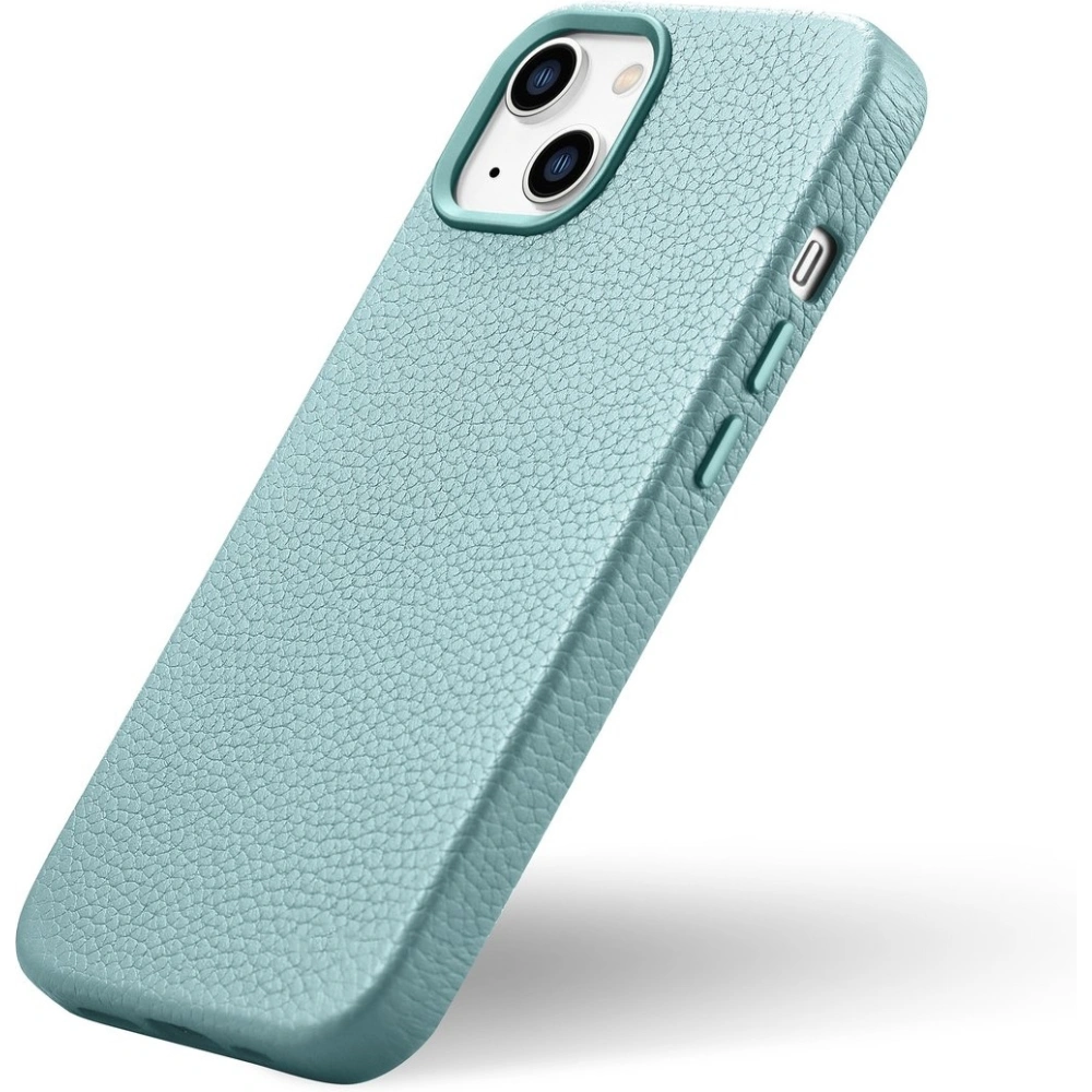 Etui iCarer Litchi Premium Leather MagSafe Apple iPhone 14 zielony