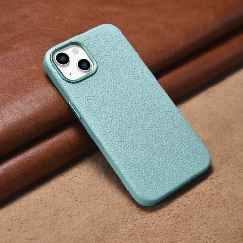Kup Etui iCarer Litchi Premium Leather MagSafe Apple iPhone 14 zöld - ICR364 - {ean13} - Sklep Home Screen
