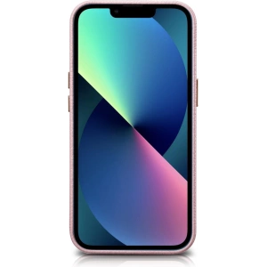 Kup Etui iCarer Litchi Premium Leather MagSafe Apple iPhone 14 růžové - ICR365 - {ean13} - Sklep Home Screen