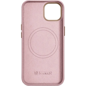 Kup Etui iCarer Litchi Premium Leather MagSafe Apple iPhone 14 růžové - ICR365 - {ean13} - Sklep Home Screen