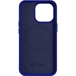 Kup Etui iCarer Litchi Premium Leather MagSafe Apple iPhone 14 Pro tmavě modrá - ICR367 - {ean13} - Sklep Home Screen