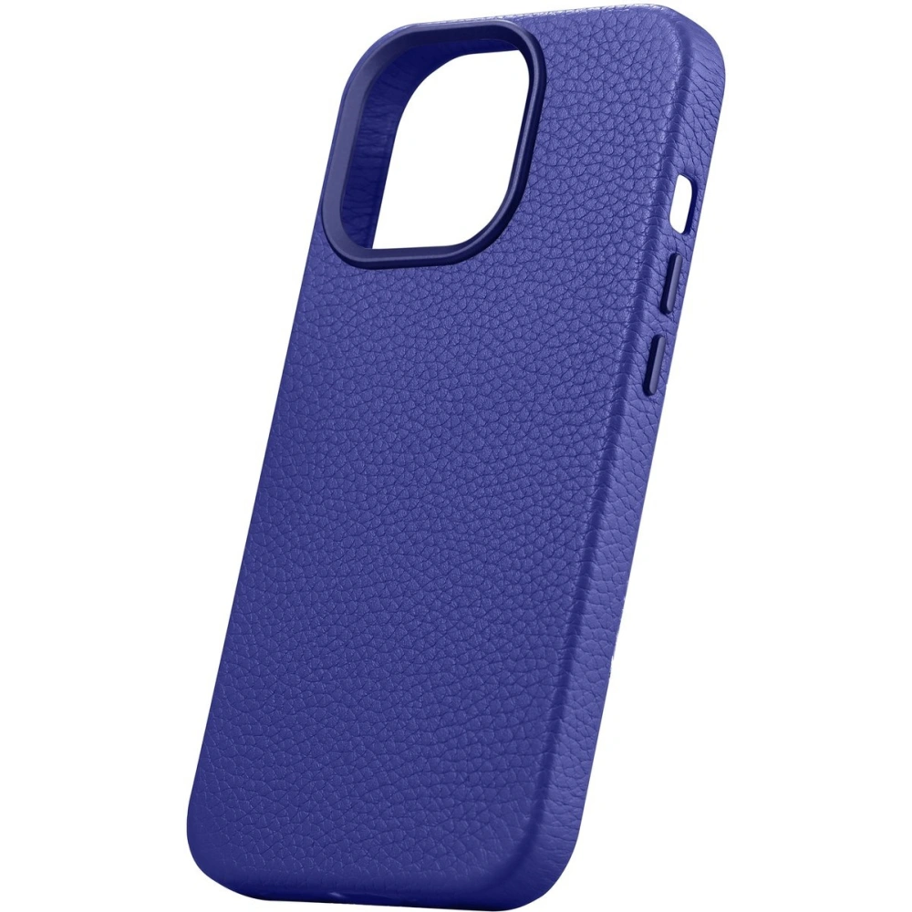 Etui iCarer Litchi Premium Leather MagSafe Apple iPhone 14 Pro ciemnoniebieski