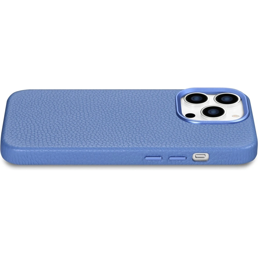Etui iCarer Litchi Premium Leather MagSafe Apple iPhone 14 Pro jasnoniebieski