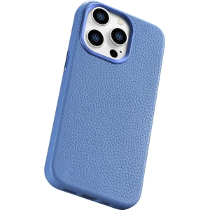 Kup Etui iCarer Litchi Premium Leather MagSafe Apple iPhone 14 Pro jasně modrý - ICR368 - {ean13} - Sklep Home Screen