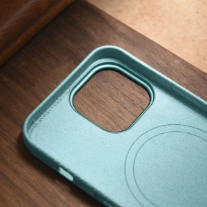 Kup Husă iCarer Litchi Premium Leather MagSafe Apple iPhone 14 Pro verde - ICR369 - {ean13} - Sklep Home Screen