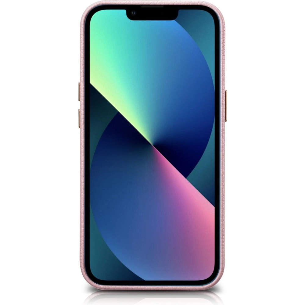 Etui iCarer Litchi Premium Leather MagSafe Apple iPhone 14 Pro różowy