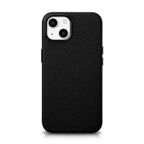 Kup Case iCarer Litchi Premium Leder MagSafe Apple iPhone 14 Plus / 15 Plus schwarz - ICR371 - {ean13} - Sklep Home Screen