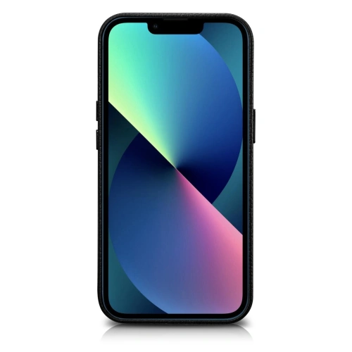 Kup Etui iCarer Litchi Premium Bőr MagSafe Apple iPhone 14 Plus / 15 Plus fekete - ICR371 - {ean13} - Sklep Home Screen