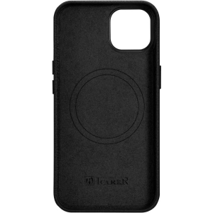 Kup Etui iCarer Litchi Premium Leather MagSafe Apple iPhone 14 Plus / 15 Plus černé - ICR371 - {ean13} - Sklep Home Screen