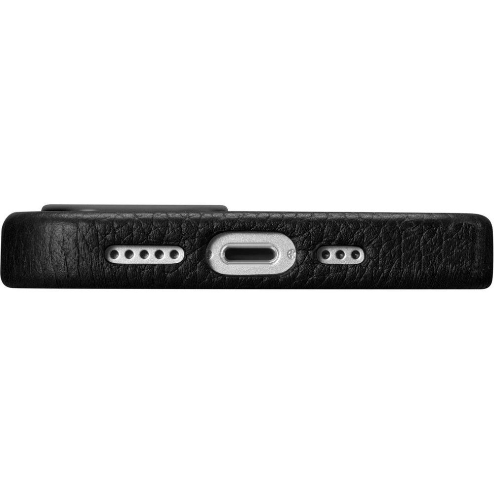 Etui iCarer Litchi Premium Leather MagSafe Apple iPhone 14 Plus / 15 Plus czarny