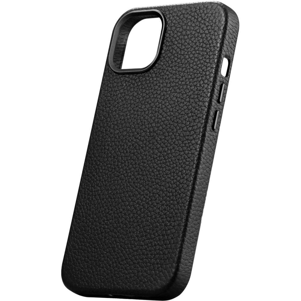 Etui iCarer Litchi Premium Leather MagSafe Apple iPhone 14 Plus / 15 Plus czarny