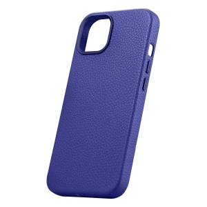 Kup Carcasă iCarer Litchi Premium Leather MagSafe Apple iPhone 14 Plus / 15 Plus albastru închis - ICR372 - {ean13} - Sklep Home Screen