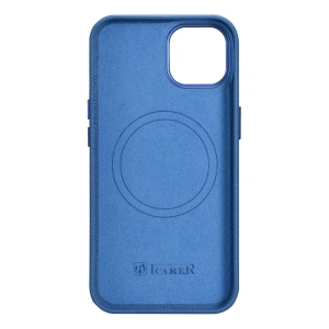 Kup Etui iCarer Litchi Premium Leather MagSafe Apple iPhone 14 Plus / 15 Plus světle modrá - ICR373 - {ean13} - Sklep Home Screen