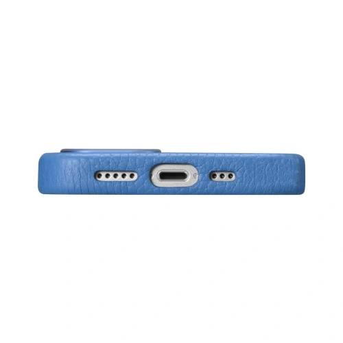 Kup Etui iCarer Litchi Premium Leather MagSafe Apple iPhone 14 Plus / 15 Plus jasnoniebieski - ICR373 - {ean13} - Sklep Home Screen
