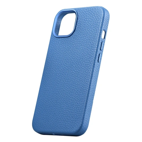 Kup Etui iCarer Litchi Premium Leather MagSafe Apple iPhone 14 Plus / 15 Plus jasnoniebieski - ICR373 - {ean13} - Sklep Home Screen