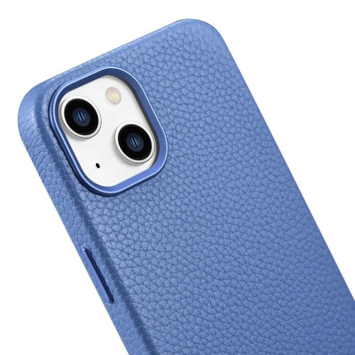 Buy iCarer Litchi Premium Leather MagSafe Apple iPhone 14 Plus / 15 Plus light blue - ICR373 - {ean13} - Home Screen Store Europe