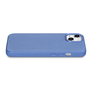 Kup Etui iCarer Litchi Premium Leather MagSafe Apple iPhone 14 Plus / 15 Plus světle modrá - ICR373 - {ean13} - Sklep Home Screen
