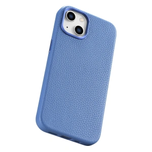Kup Etui iCarer Litchi Premium Leather MagSafe Apple iPhone 14 Plus / 15 Plus světle modrá - ICR373 - {ean13} - Sklep Home Screen