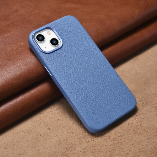 Buy iCarer Litchi Premium Leather MagSafe Apple iPhone 14 Plus / 15 Plus light blue - ICR373 - {ean13} - Home Screen Store Europe