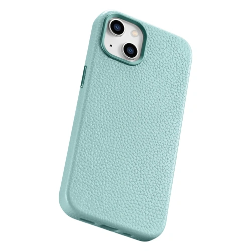 Kup Case iCarer Litchi Premium Leder MagSafe Apple iPhone 14 Plus / 15 Plus grün - ICR374 - {ean13} - Sklep Home Screen