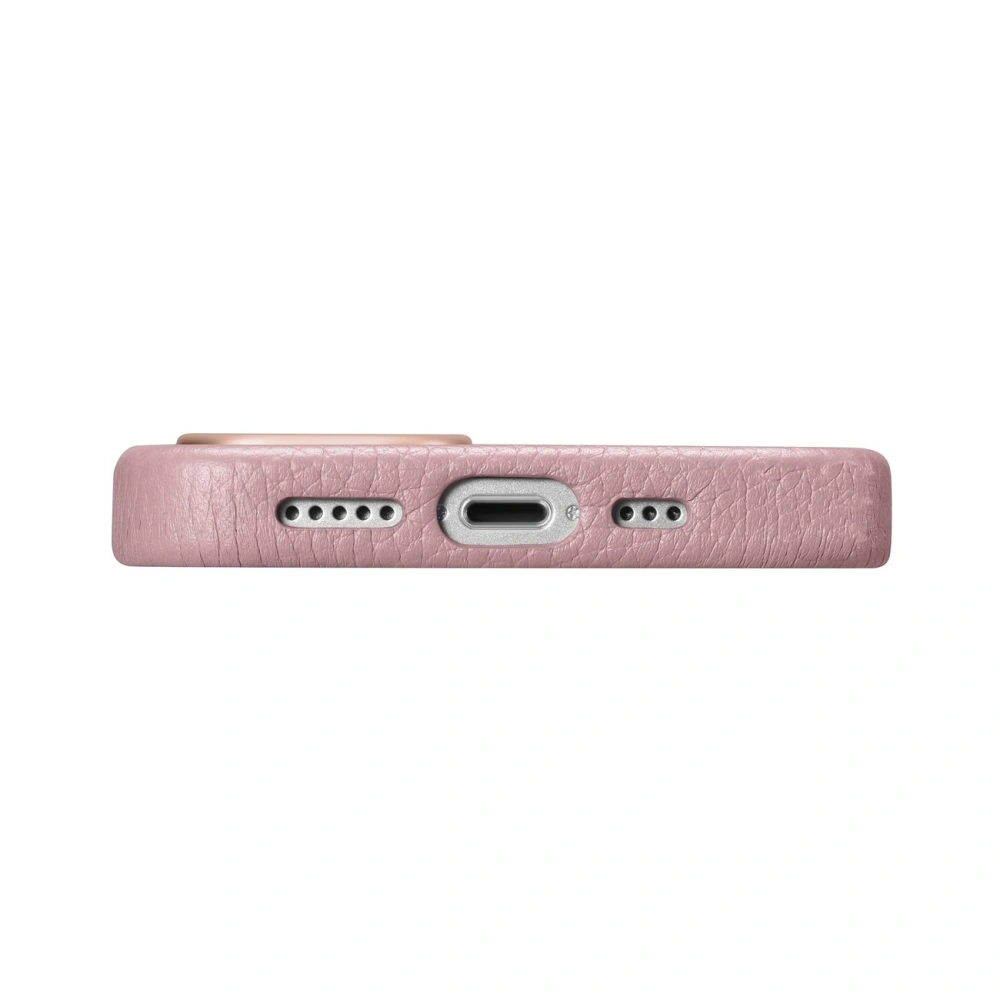 Etui iCarer Litchi Premium Leather MagSafe Apple iPhone 14 Plus / 15 Plus różowy
