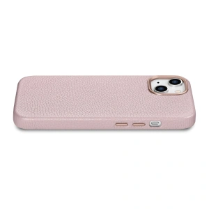Kup Etui iCarer Litchi Premium Leather MagSafe Apple iPhone 14 Plus / 15 Plus růžový - ICR375 - {ean13} - Sklep Home Screen